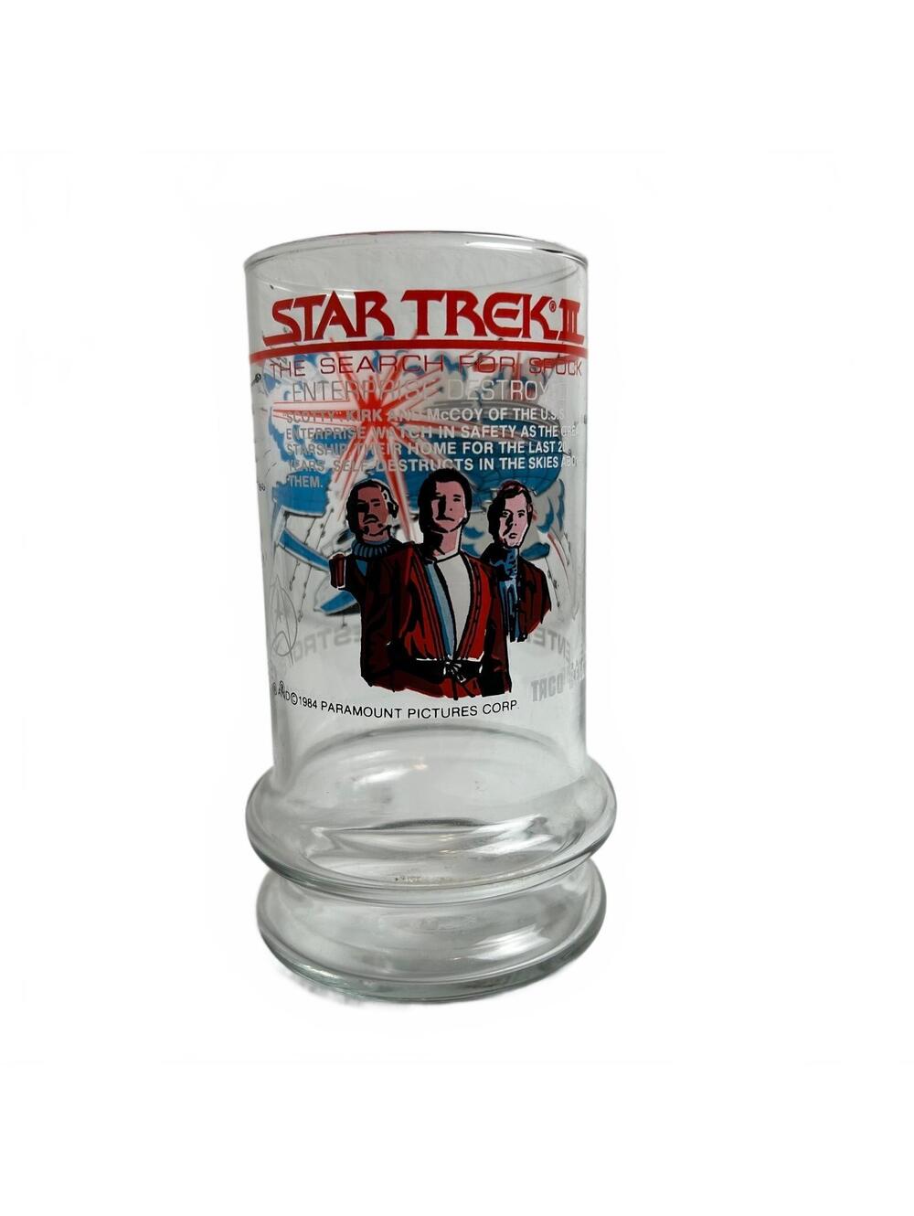Vintage 1984 Star Trek II The Wrath of Khan Taco Bell  Promo Glass